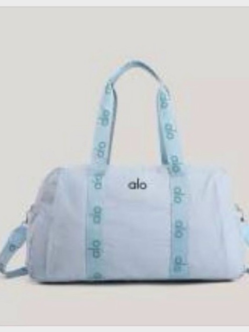 ALO Yoga Light Blue Tote Duffle with Branded Straps